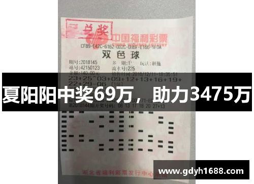 夏阳阳中奖69万，助力3475万